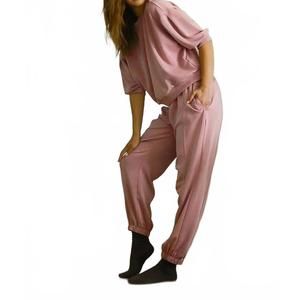 NEW UMGEE ultra soft cupro jogger pants in antique rose